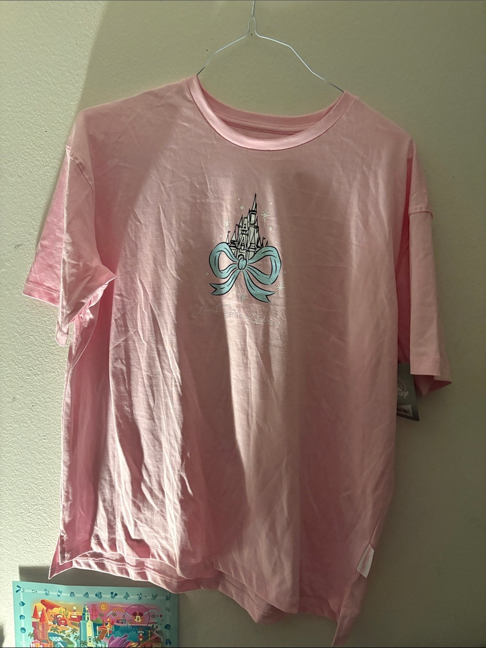 Girls' Pink Castle Bow Graphic Tee